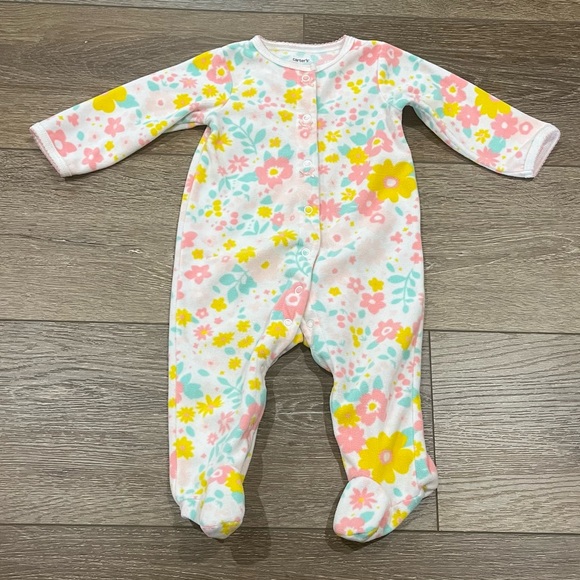 Girls Carters pajama bundle 6 month/OS pajama bundle 3 pairs pajamas - Picture 5 of 9